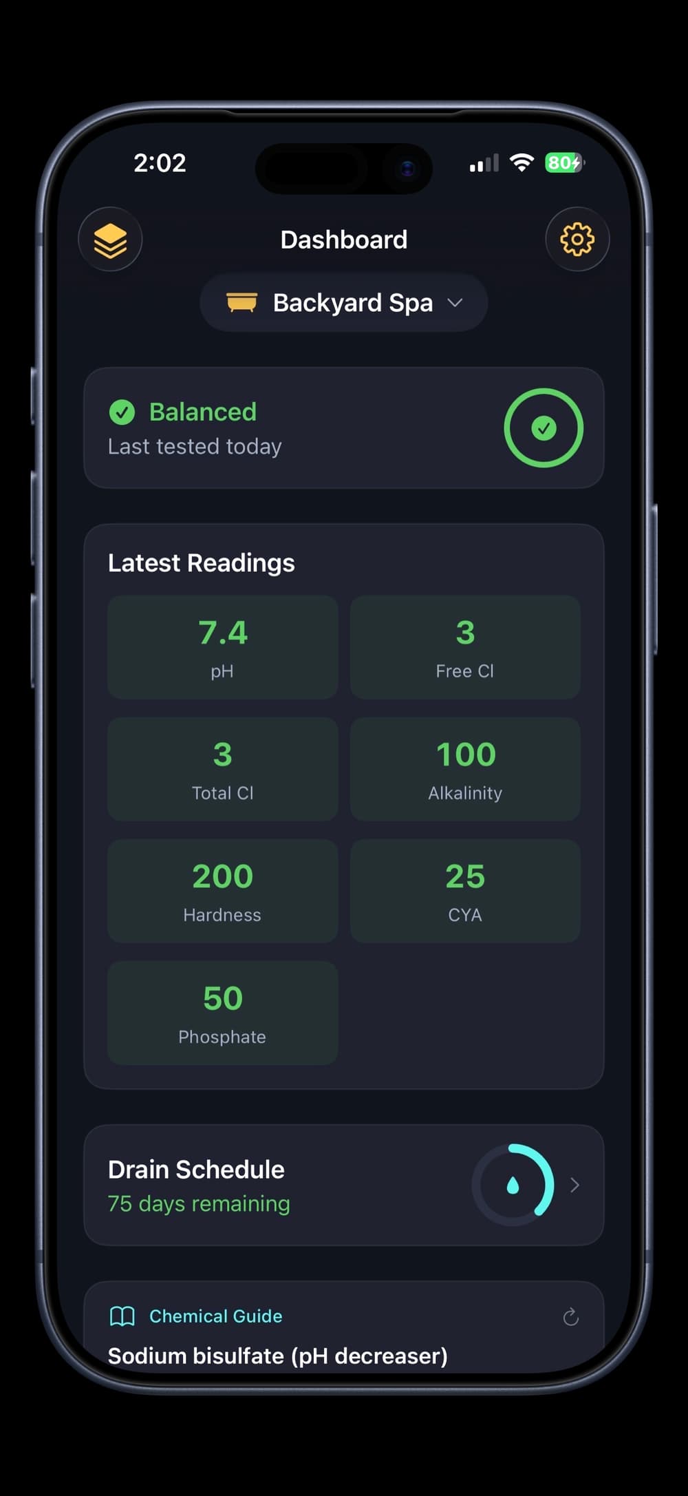Aquavail app screenshot